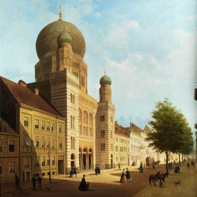 Die neue Synagoge in der Oranienburger Straße von Emile Pierre Joseph De Cauwer
